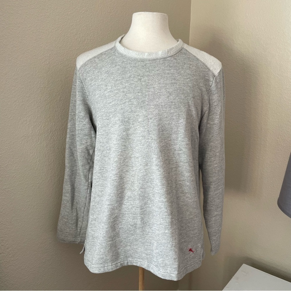 Tommy Bahama Fleece Gray Long Sleeve Sweatshirt Size L